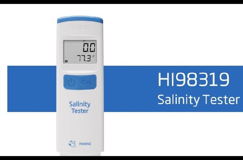 Medidor portátil de sal para agua marina de 0 a 70 G/L.