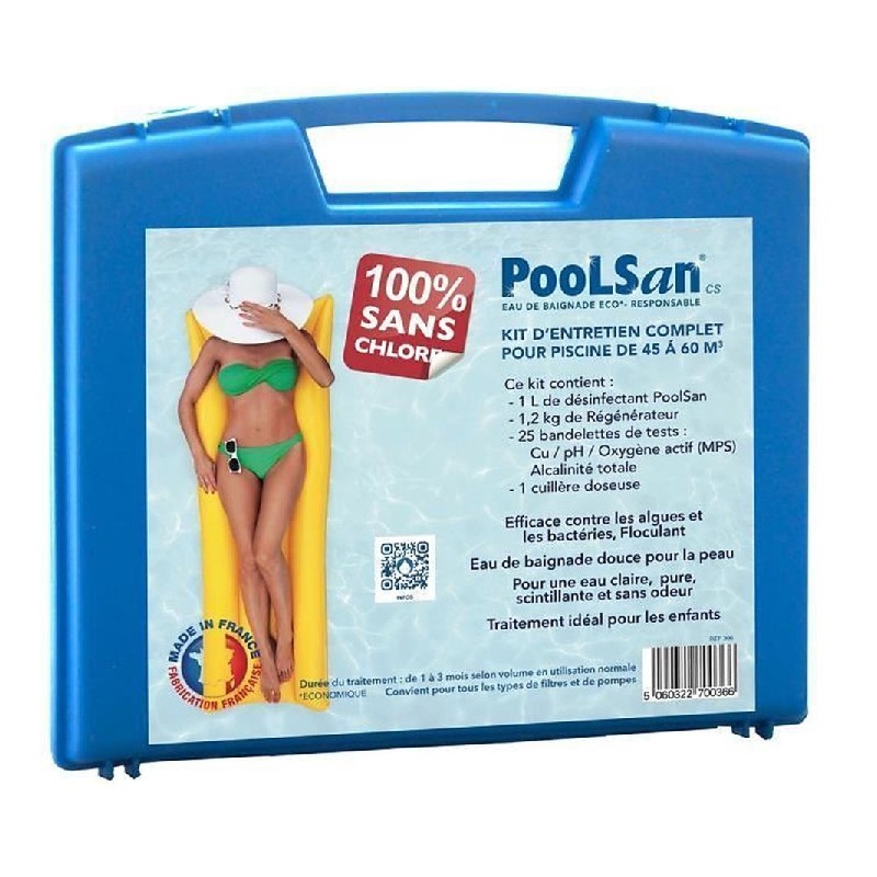 Kit PooLSan tratamiento de agua sin cloro para piscinas hasta 40 m³.