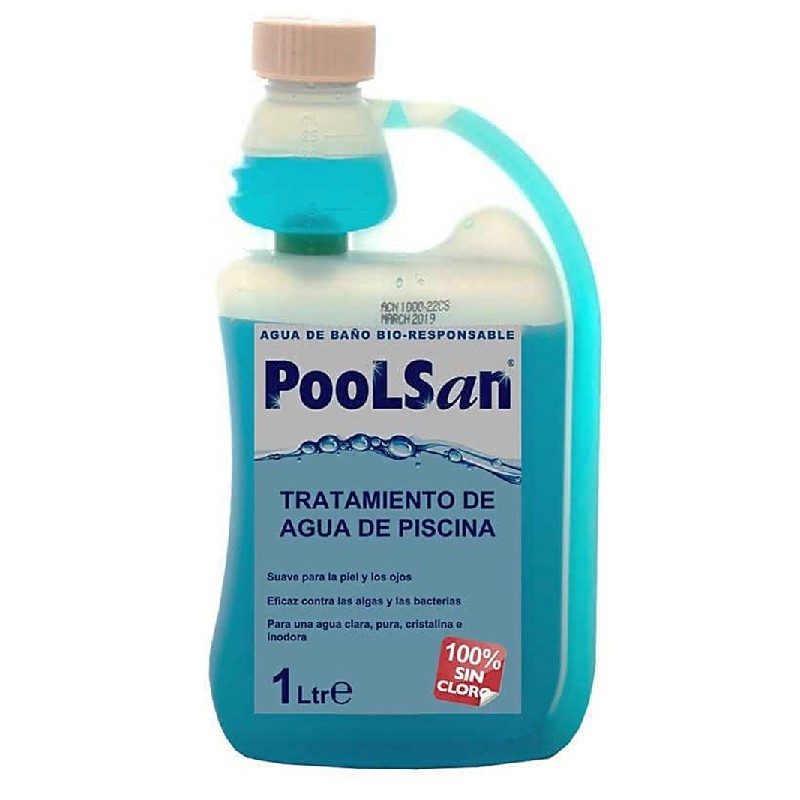 PooLSan tratamiento de agua para piscinas de 5 a 20 m³ sin cloro.