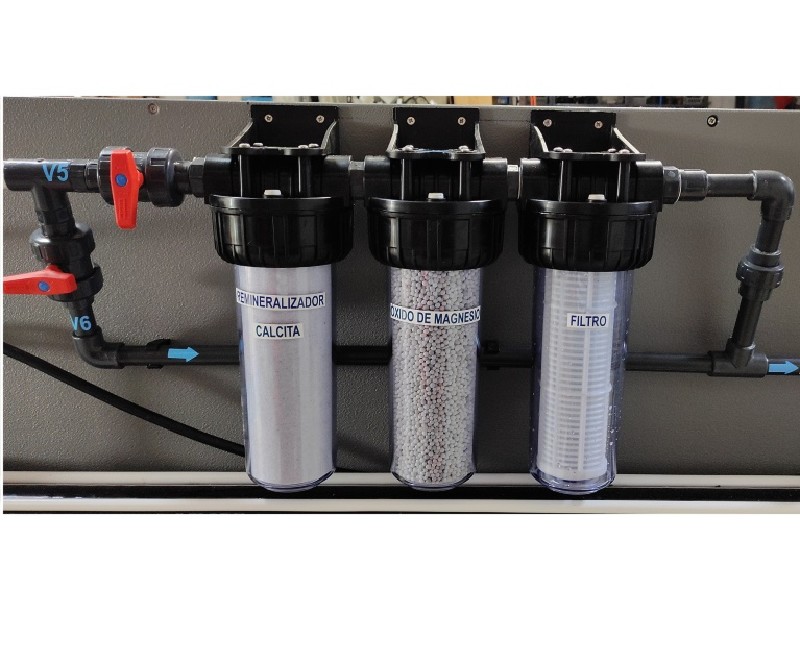Filtro remineralizador manual para aguas de osmosis 250 L/H.