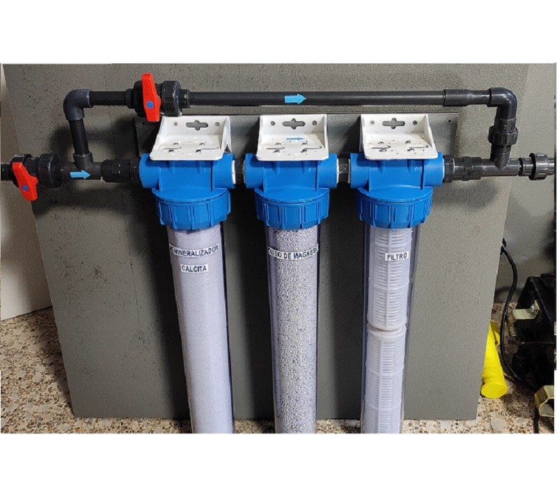 Filtro remineralizador manual para aguas de osmosis 500 L/H.